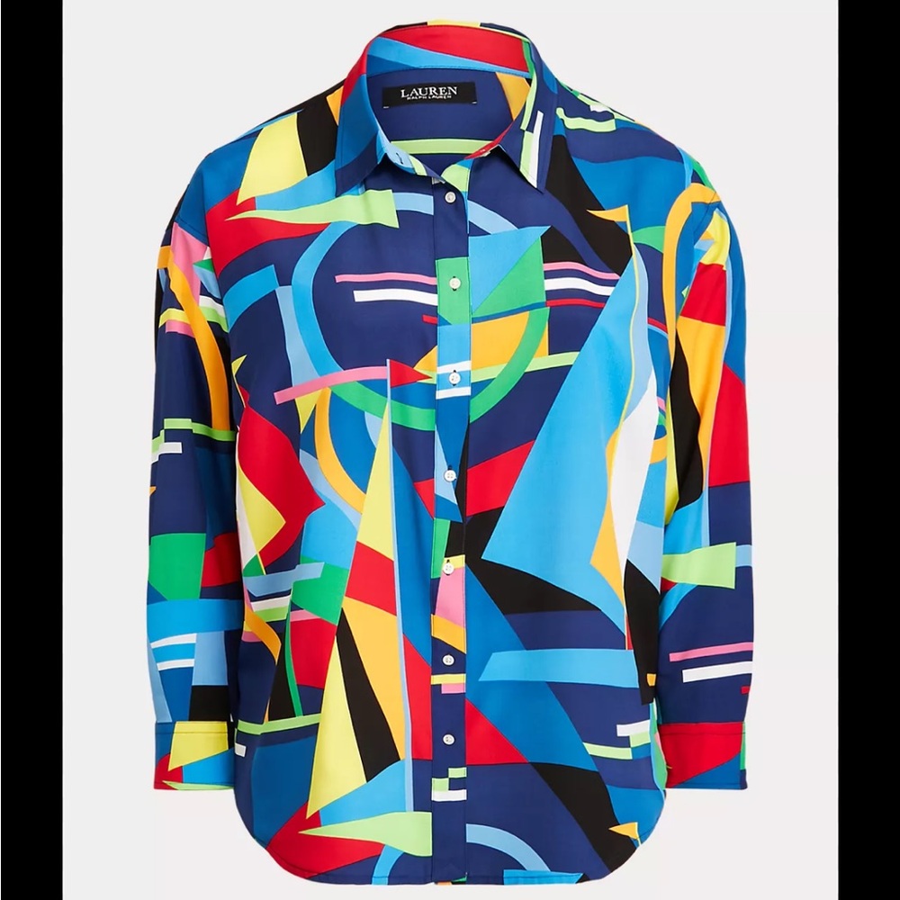 Print crepe shirt Vintage Ralph Lauren